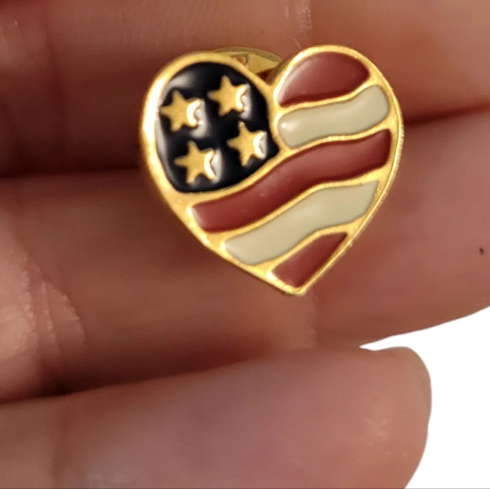 American Flag 4th Of July Brooch Pin Set 9